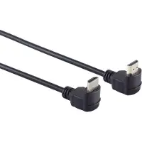 Shiverpeaks Câble pour moniteur 2 x HDMI type A mâle coudé, 1.3b, 1,5 m (22221431) (1.50 m), Câble vidéo, Noir