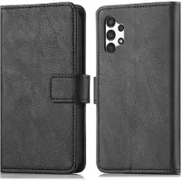 IMoshion Étui de télephone portefeuille de luxe pour Samsung Galaxy A13 (4G) - Noir
