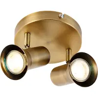 QAZQA Spot de plafond rond bronze inclinable et orientable - Karin 2