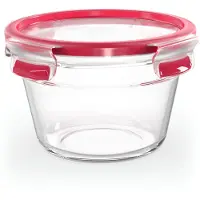 EMSA N1040400 Boîte de conservation CLIP & CLOSE verre, 0,9 litre, ronde