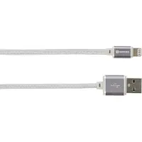 Skross Charge Sync Lightning Connector Steel Line Apple blanc 1 m (boîte de 1)