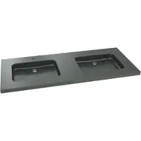 Balmani Napoli double vasque granite aiguisé 135 x 55 cm