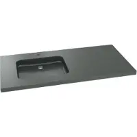 Balmani Napoli vasque asymétrique gauche granite aiguisé 120 x 55 cm