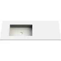 Balmani Tablo Stretto vasque asymétrique gauche Solid Surface mat 120 x 55 cm