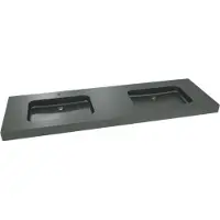 Balmani Napoli double vasque granite aiguisé 180 x 55 cm
