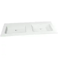 Storke Mata double vasque solid surface mat 130 x 52 cm