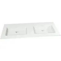Storke Mata double vasque solid surface mat 120 x 52 cm