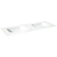 Balmani Tablo Arcato double vasque Solid Surface mat 150 x 55 cm, crépine non incluse