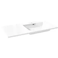 Storke Diva vasque asymétrique droite marbre composite brillant 100 x 52 cm