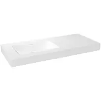 Storke Mata High vasque asymétrique gauche Solid Surface mat 120 x 52 cm