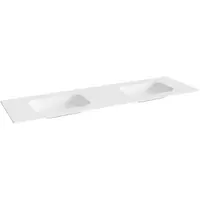 Balmani Tablo Arcato double vasque avec crépine Solid Surface mat 180 x 55 cm