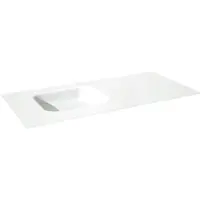 Balmani Tablo Arcato vasque asymétrique gauche Solid Surface mat 120 x 55 cm, crépine non incluse