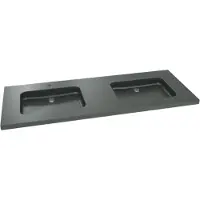 Balmani Napoli double vasque granite aiguisé 150 x 55 cm