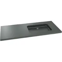 Balmani Napoli vasque asymétrique droite granite aiguisé 135 x 55 cm