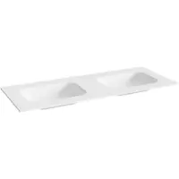 Balmani Tablo Arcato double vasque Solid Surface mat 135 x 55 cm, crépine incluse