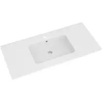 Linie Vano vasque simple marbre composite mat 100 x 46 cm