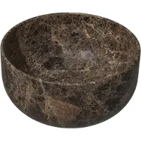 Balmani Bowl vasque à poser marbre Dark Emperador rond Ø 24 cm