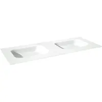 Balmani Tablo Arcato double vasque Solid Surface mat 135 x 55 cm