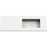 Balmani Tablo Stretto vasque asymétrique droite Solid Surface mat 120 x 55 cm