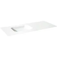 Balmani Tablo Arcato vasque asymétrique gauche Solid Surface mat 135 x 55 cm, crépine non incluse