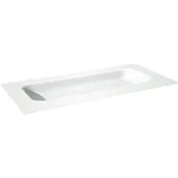 Balmani Tablo Arcato lavabo simple pour 2 trous de robinet Solid Surface mat 120 x 55 cm, crépine non incluse
