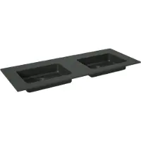 Storke Scuro double vasque quartz mat 120 x 46 cm