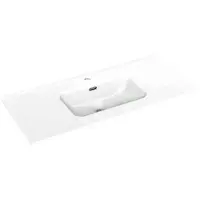Linie Baro vasque simple porcelaine blanc brillant 100 x 46 cm