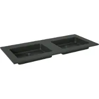 Storke Scuro double vasque quartz mat 120 x 52 cm