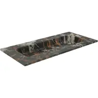 Balmani Tablo Arcato lavabo simple pour 2 trous de robinet marbre Portoro Gold 120 x 55 cm