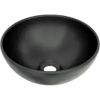 Linie Lavo vasque à poser porcelaine noir mat rond Ø 32 cm
