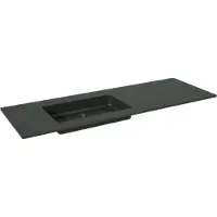 Storke Scuro vasque asymétrique gauche quartz mat 150 x 52 cm