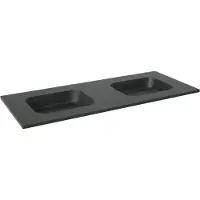 Balmani Tablo Arcato double vasque granite aiguisé 135 x 55 cm