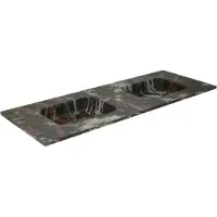 Balmani Tablo Arcato double vasque marbre Portoro Gold 150 x 55 cm