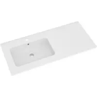 Linie Vano vasque asymétrique gauche marbre composite mat 100 x 46 cm