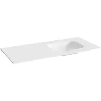 Balmani Tablo Arcato vasque asymétrique Solid Surface mat 120 x 55 cm, crépine incluse