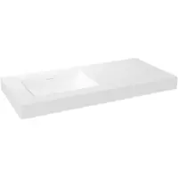 Storke Mata High vasque asymétrique gauche Solid Surface mat 110 x 52 cm