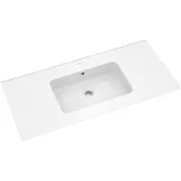 Linie Vano vasque simple marbre composite brillant 100 x 46 cm