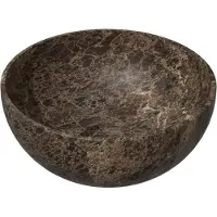 Balmani Bari XS vasque à poser marbre Dark Emperador rond Ø 22 cm