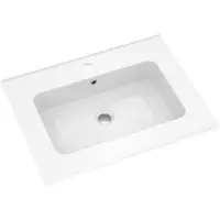 Linie Vano vasque simple marbre composite brillant 60 x 46 cm