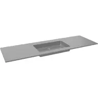 Storke Scuro vasque simple quartz mat 155 x 52 cm