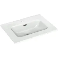 Linie Baro vasque simple porcelaine Blanc Brillant 60 x 46 cm