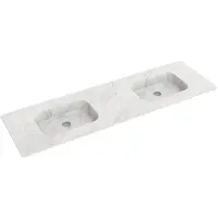 Balmani Tablo Arcato double vasque marbre carrara 180 x 55 cm