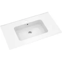 Linie Vano vasque simple marbre composite brillant 80 x 46 cm