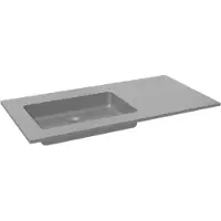 Storke Scuro vasque asymétrique gauche quartz mat 100 x 52 cm