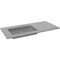 Storke Scuro vasque asymétrique gauche quartz mat 110 x 52 cm combinaison armoire 35 cm