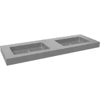 Storke Scuro High double vasque quartz mat 150 x 52 cm