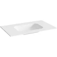 Balmani Tablo Arcato centrée Solid Surface mat 90 x 55 cm, crépine incluse