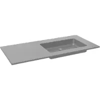 Storke Scuro vasque asymétrique droite quartz mat 110 x 52 cm combinaison armoire 35 cm