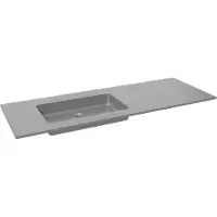 Storke Scuro vasque asymétrique gauche quartz mat 140 x 52 cm combinaison armoire 45 cm