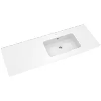 Linie Vano vasque asymétrique droite marbre composite brillant 120 x 46 cm